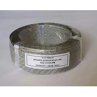 Thermocouple Cable  Type K Braided Screen Blue Line Size : 2/0.65mm
