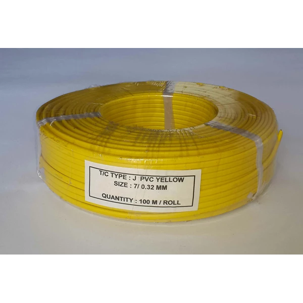 Thermocouple Cable Type J PVC Yellow Size : 2 x 7/0.32mm 