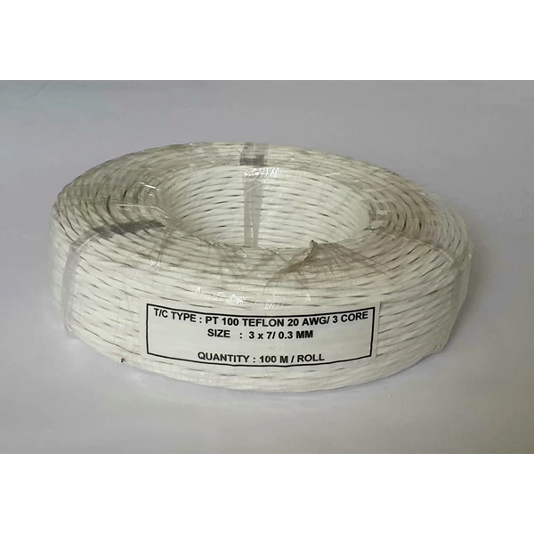 Kabel Thermocouple RTD PT100 Teflon 20 AWG / 3 Core Size : 3 x 7/0.3mm
