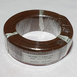 Kabel Thermocouple Type T Teflon TAFF Size : 2x7x0.3mm